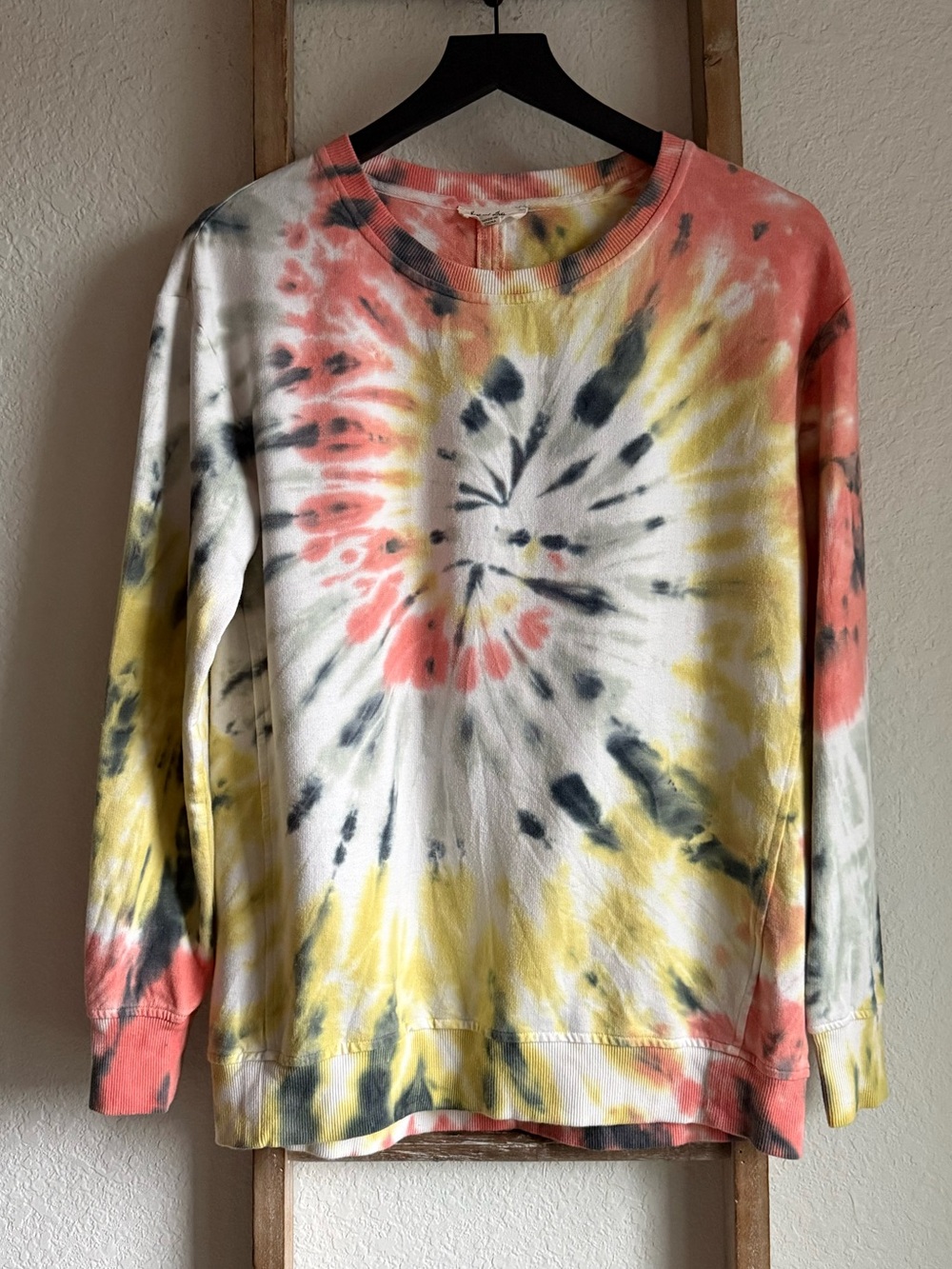 Jane & Delancey Women's Tie-Dye Long Sleeve Pullover Sweatshirt sz: Med